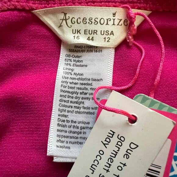 Accesorize  Striped Brazilian Swim Bikini Bottom, US12 - Picture 5 of 5